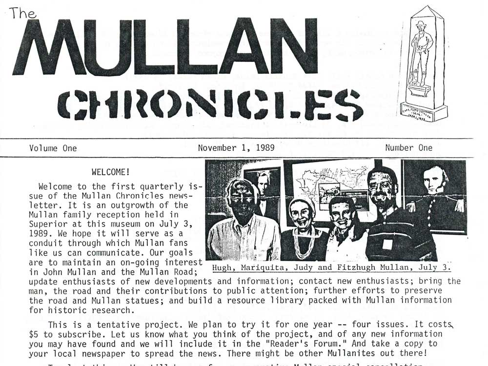 Mullan Chronicles Nov 1 1989 Page 1
